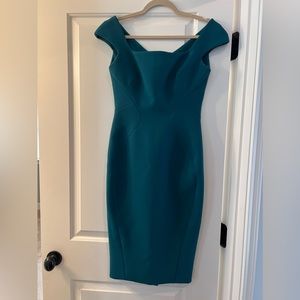 Teal Zac Posen cocktail dress